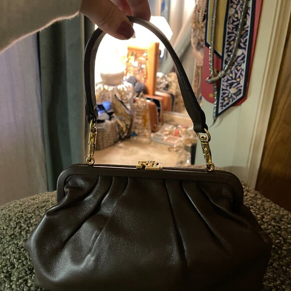 Lauren Ralph Lauren Graci / Pelle Marone napa leather - Picture 7 of 9